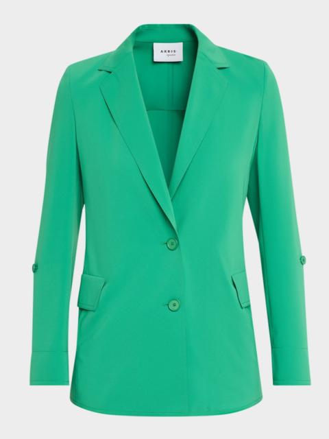 AKRIS Green Single-Breasted Jacket