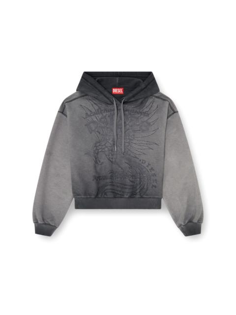 Diesel HOODIE WITH DÉVORÉ PRINT