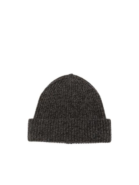 AGNONA ribbed beanie hat