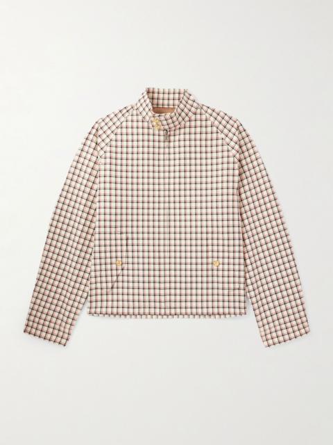 Valentino Checked Cotton-Twill Jacket Cream