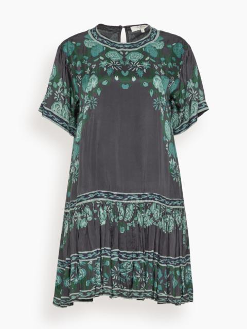 Sea Tulla Print Short Sleeve Dress in Multi