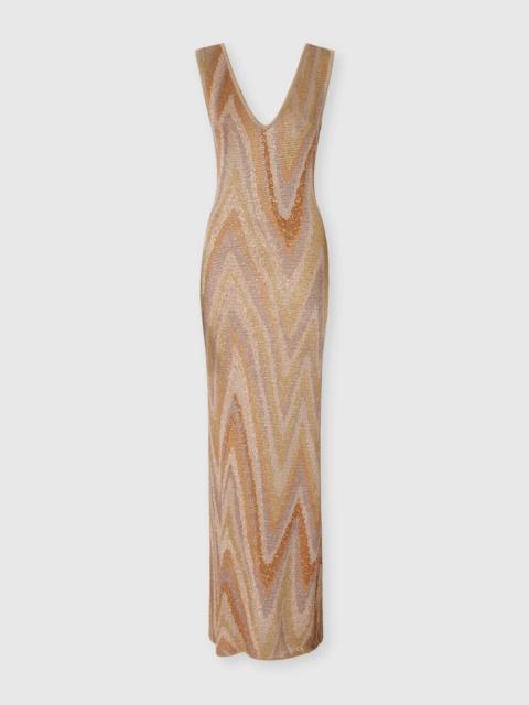 Missoni Long dress in zig zag jacquard