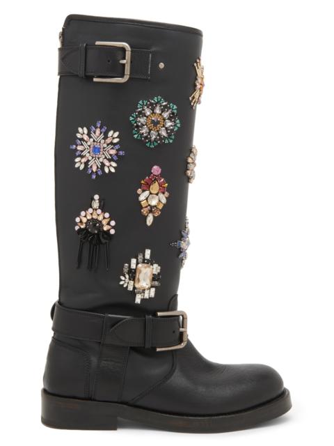 Dolce & Gabbana Women's Embellished Knee-High Boots - Nero
