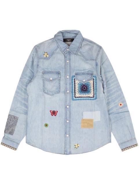 AMIRI embroidered denim shirt
