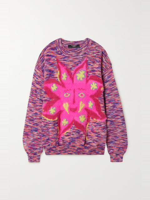 Stella McCartney + Ed Curtis space-dyed intarsia-knit 스웨터