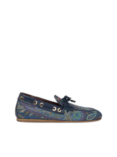 Etro paisley denim loafers