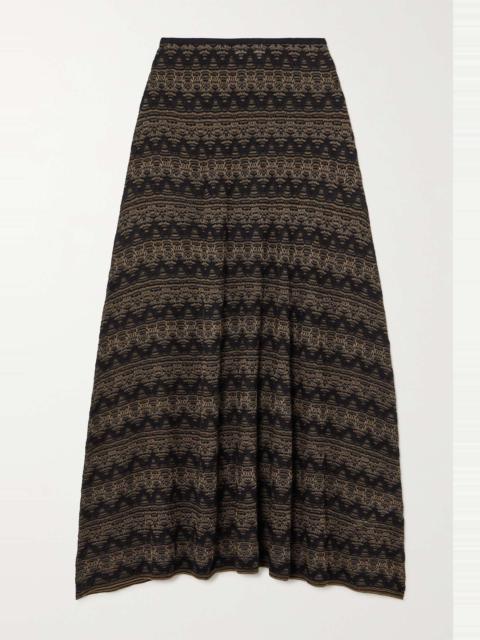 Palais striped knitted maxi skirt
