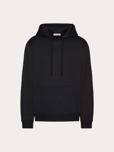 COTTON HOODED SWEATSHIRT WITH BLACK UNTITLED STUDS