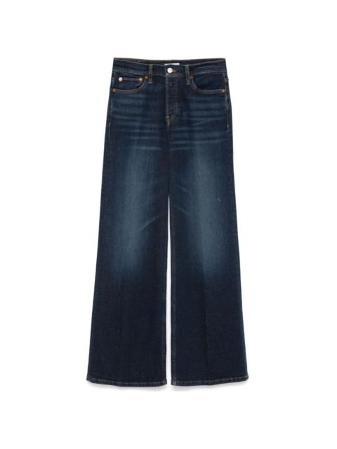 mid-rise wide-leg jeans