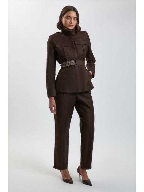 KAREN MILLEN Stretch Twill Tailored Trouser