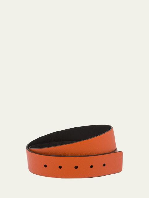Prada Men's Reversible Saffiano Leather Belt Strap