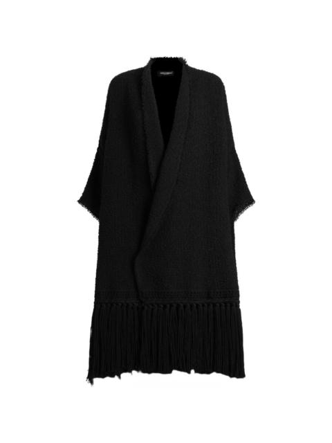 Dolce & Gabbana fringed-edge cape