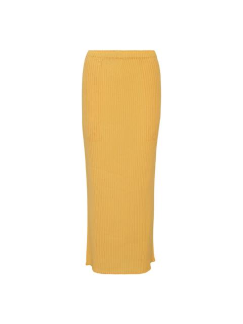 ISSEY MIYAKE Pressed Flora Pleats Solid Pleated Skirt