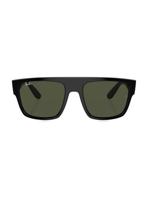 Ray-Ban Men's RB0360 57MM Drifter Square Sunglasses - Black Dark Green