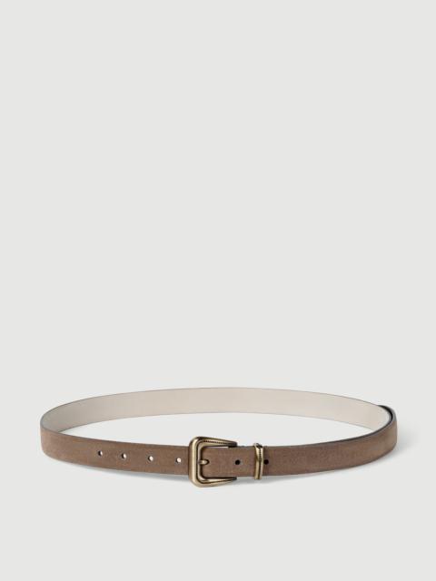 Brunello Cucinelli Suede belt with monili