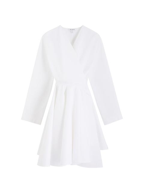 ワンピース ALAIA FW25 Alaia Wrap Mini Dress (AA9R2682D004B 505) ALAIA Sleeveless Denim Wrap Dress | Neiman Marcus