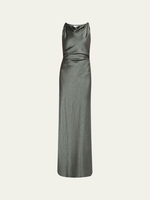 Vince Twist Satin Maxi Dress