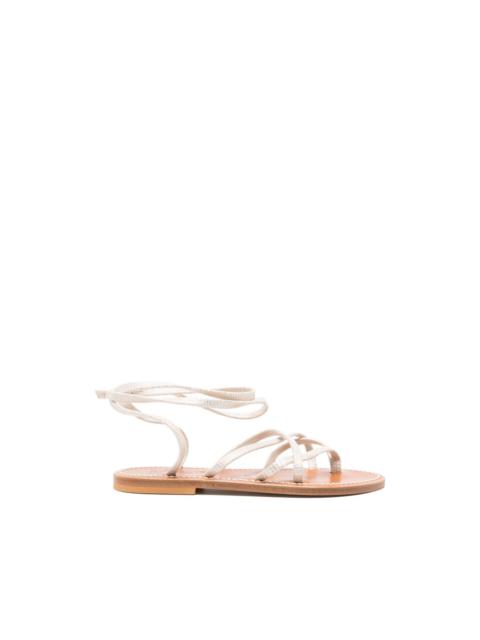 K.JACQUES tie strappy flat sandals