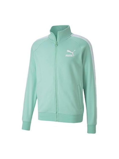PUMA PUMA Iconic Minimalistic Casual Stand Collar Jacket Green 595976-32