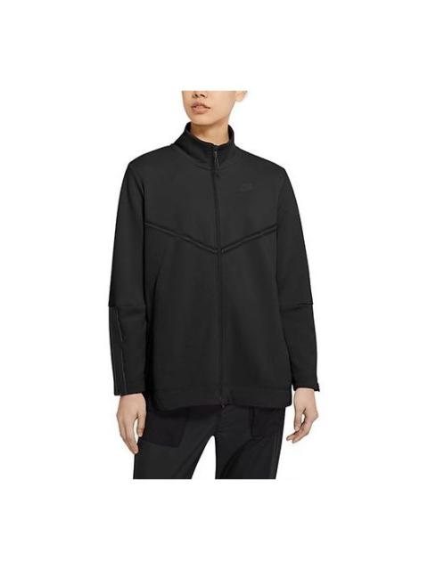 Nike (WMNS) Nike Sportswear Tech Fleece Stand Collar Casual Cozy Black Jacket CW4297-010