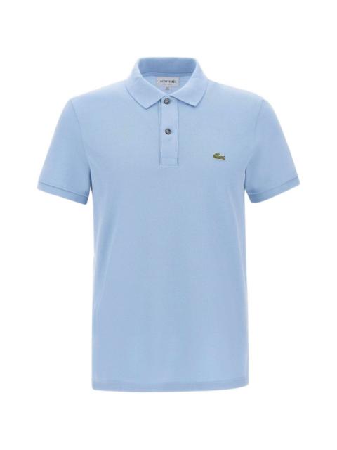 LACOSTE ribbed collar logo polo shirt