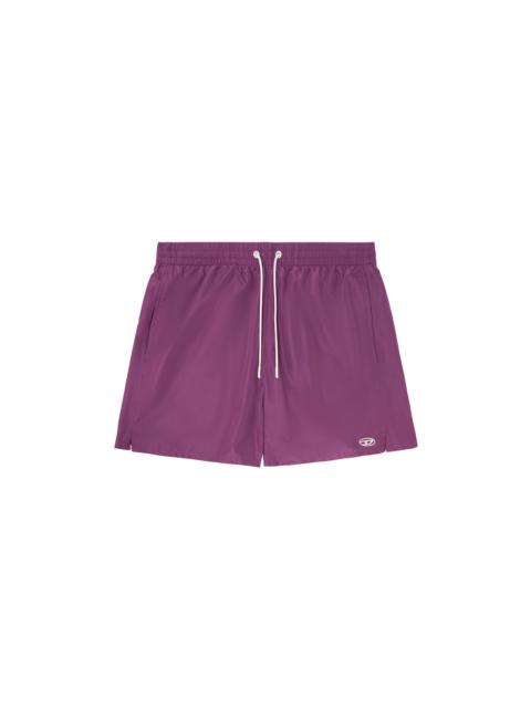 Diesel SWIM SHORTS WITH METALLIC OVAL D LOGO