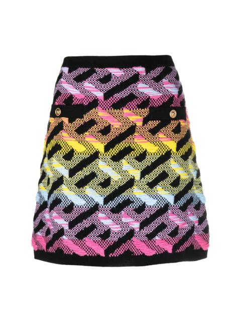 greca-knit mini skirt