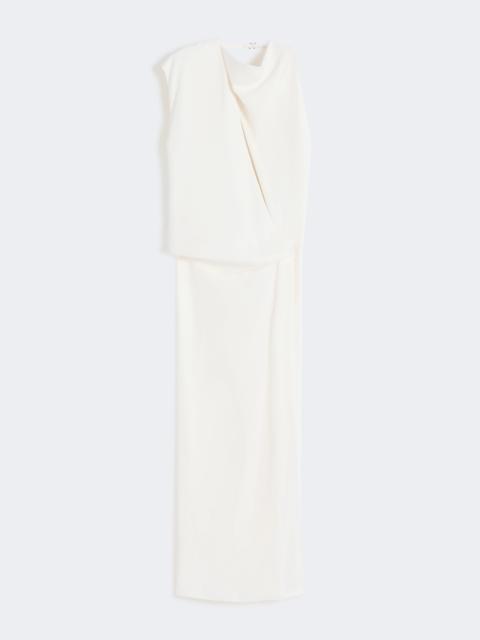 Sportmax Asymmetrical viscose dress - ECRU