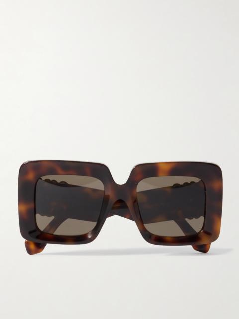 Loewe Anagram Oversized Square-frame Tortoiseshell Acetate Sunglasses