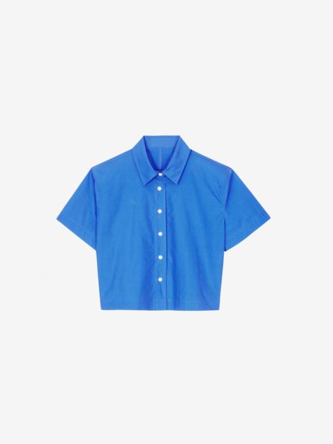 The Frankie Shop Hiva Cropped Shirt - Cobalt