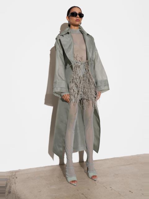 LAPOINTE Organza Double Breasted Trench