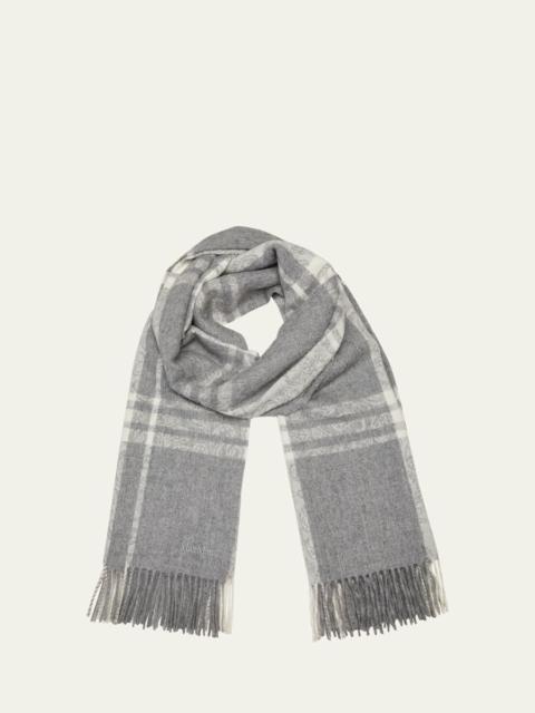 Max Mara Blocco Alpaca Fringe Scarf