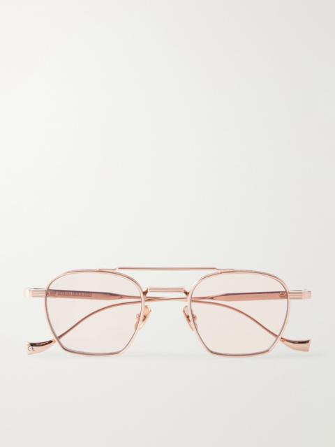 CUTLER AND GROSS 1425 Square-Frame Gold-Tone Sunglasses