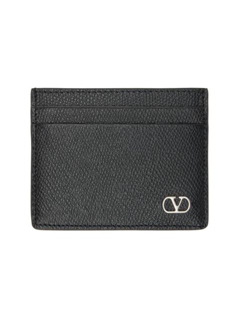 Valentino Black VLogo Siganture Card Holder