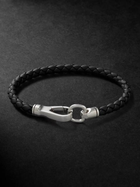 JOHN HARDY Braided Leather and Sterling Silver Bracelet