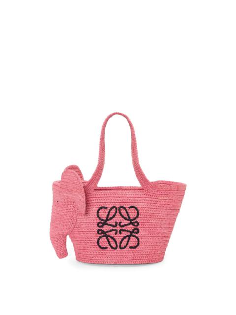 Loewe Small Elephant Basket bag in raffia