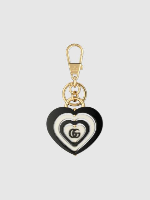 GUCCI Double G heart-shaped keychain