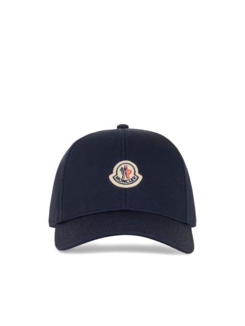 Moncler cotton gabardine logo patch cap