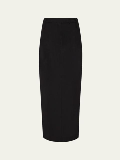 ST. AGNI Double-Loop Straight Maxi Skirt