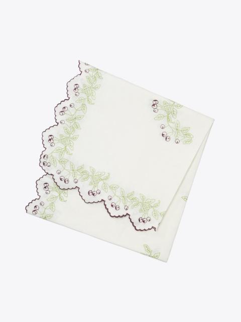 TORY BURCH Embroidered Linen Square Tablecloth, 70"