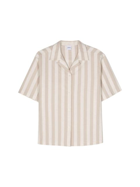 striped slub-texture shirt