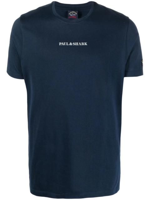 Paul & Shark reflective-logo organic cotton T-shirt