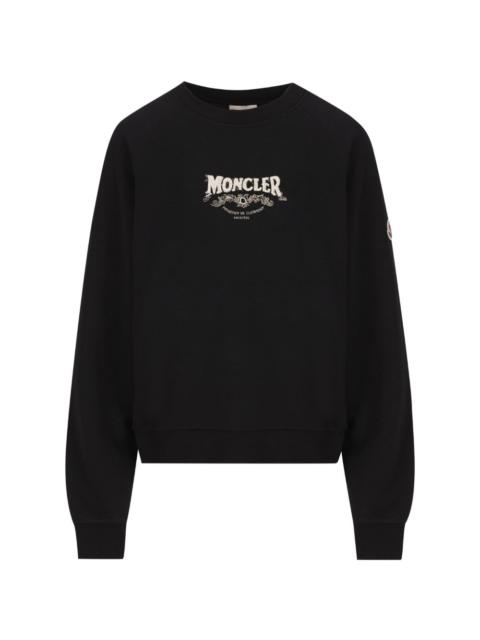 Moncler bead-embellished logo-patch sweatshirt