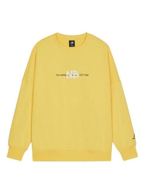New Balance New Balance Men's New Balance Logo Printing Knit Sports Round Neck Pullover Yellow AMT13365-LHZ