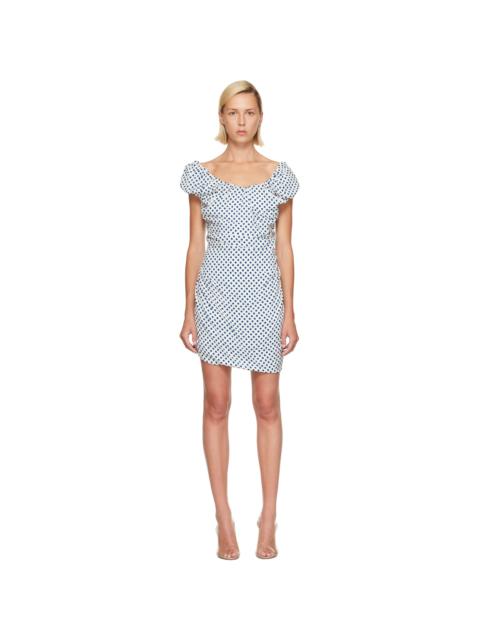 Vivienne Westwood White & Blue Twisted Ginnie Minidress