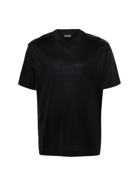 rubberised-logo cotton T-shirt