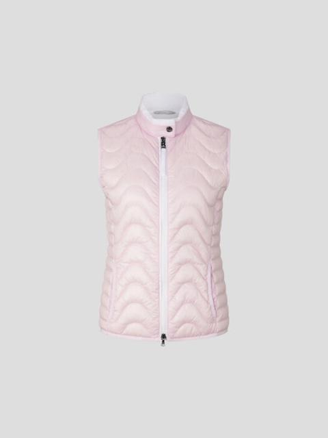 BOGNER Kleo lightweight down vest in Pink/White