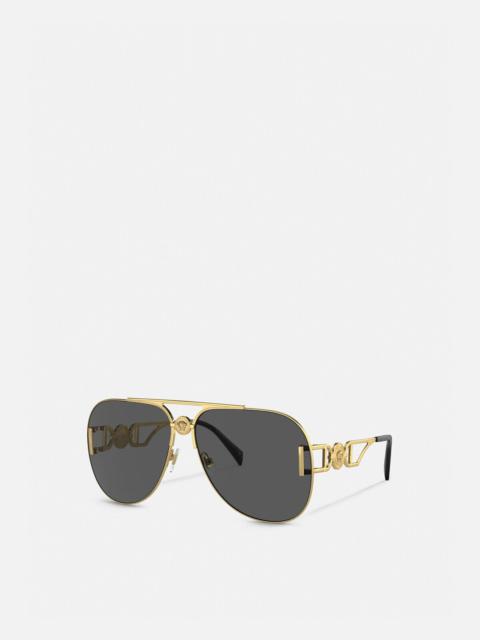VERSACE Medusa Biggie Pilot Sunglasses