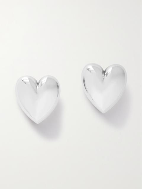 JENNIFER FISHER Puffy Heart Silver-tone Earrings
