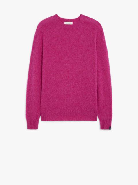 Mackintosh HUTCHINS PINK WOOL CREW NECK SWEATER